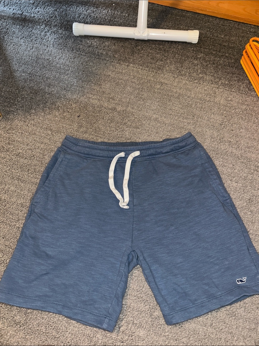 Vineyard Vines Heathered Blue Drawstring Athletic Shorts